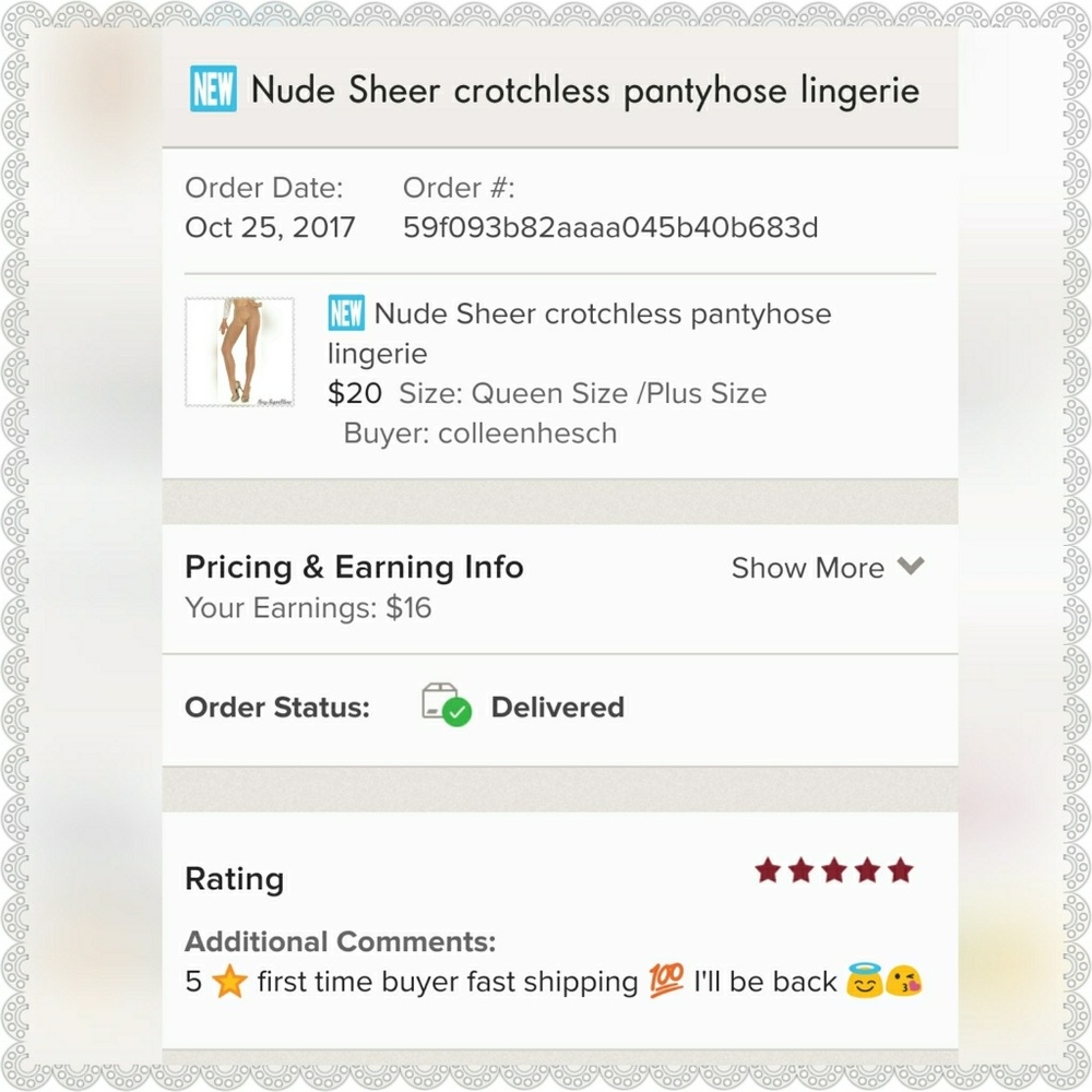 COPY - 🆕Black Sheer crotchless pantyhose Lingerie - Picture 8 of 8